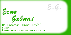 erno gabnai business card